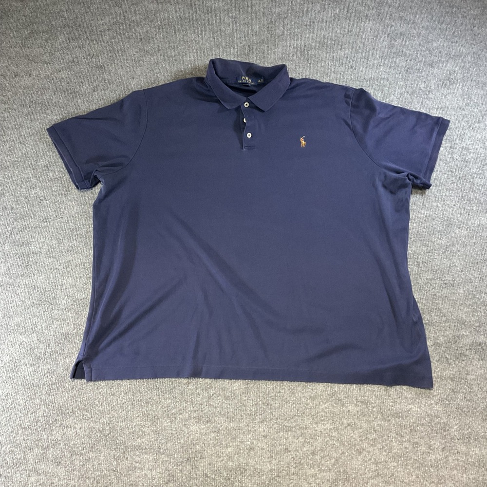Polo Ralph Lauren Mens XXL Classic Fit Navy Blue Short Sleeve Polo Shirt Pony